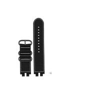 MAMA'S PEARL Cinturino in nylon for orologio adatto for Casio adatto for serie For PROTREK PRW-3000 3100 6000 6100Y cinturino da polso in tela cinturino da orologio da uomo(White line black)