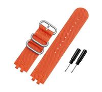 MAMA'S PEARL Cinturino In Nylon For Orologio Adatto For Casio Small Cube GMW-B5000 BRIC Canvas Watchband Uomo Bracciale Impermeabile 24mm Nero(Orange-silver bucke)