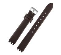 MAMA'S PEARL Cinturino In Pelle For Orologio Da Donna, Piccolo Braccialetto Da 12 Mm, Adatto For La Serie For Swatch LP131 LW143 YSS317G LK292G YSS306 LM141, Accessori For Cinturini((B) brown-silver)