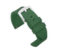 MAMA'S PEARL Cinturino In Silicone For Orologio Da 20 Mm, 22 Mm, 24 Mm, Sportivo, Impermeabile, For Uomo, For Rolex, For Seiko, Cinturino Di Ricambio For Orologio(Green-silver buckle,22mm)