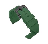 MAMA'S PEARL Cinturino In Silicone For Orologio Da 20 Mm, 22 Mm, 24 Mm, Sportivo, Impermeabile, For Uomo, For Rolex, For Seiko, Cinturino Di Ricambio For Orologio(Green-black buckle,22mm)
