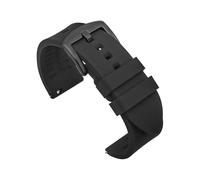 MAMA'S PEARL Cinturino In Silicone For Orologio Da 20 Mm, 22 Mm, 24 Mm, Sportivo, Impermeabile, For Uomo, For Rolex, For Seiko, Cinturino Di Ricambio For Orologio(Black-black buckle,24mm)