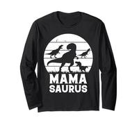 Mamasaurus Mamma Dinosauro Famiglia Mamma Dino Mama Saurus Maglia a Manica