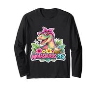 Mamasaurus-Rex T-Rex Festa della Mamma Mamma Dinosauro Dino Maglia a Manica