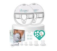 MAMASHY Libera - 2 Tiralatte Elettrico Portatile e Silenzioso con 6 Taglie, Ricaricabile USB-C, 5 Adattatori Silicone BPA-Free, Perfetto per Allattamento Neonati, Accessori Inclusi