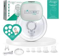 MAMASHY Plus - Tiralatte Elettrico Indossabile Silenzioso con 6 Taglie, 4 Modalità, 12 Livelli, USB-C, 5 Adattatori BPA-Free, Allattamento Neonato, Portatile, Accessori Inclusi