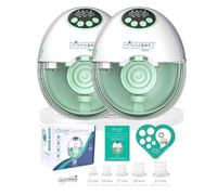 MAMASHY Unica- 2 Tiralatte Elettrico Indossabile e Guida Vocale IT, Tira Latte Neonati Silenzioso Portatile Adattabile 6TG, Neonato Accessori Utili Antispreco, Funzione Memoria 12 Intensità 4 Modalità