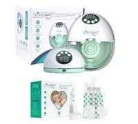 MAMASHY Unica Start - Tiralatte Elettrico Portatile e Silenzioso con 6 Taglie, Guida Vocale IT, 4 Modalità, 12 Intensità, 5 Adattatori Silicone, Funzione Memoria, 20 Sacchetti Latte, Accessori Inclusi