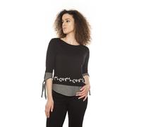 Mamatayoe Top Granito per Donna, Manica Tre Quarti, Scollo Rotondo, Combinati, Taglia S