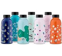 MamaWata - Borraccia Termica 470 ml in Acciaio Inox, Bottiglia Termica 24h Cold 12h Hot Ermetica, Borraccia Personalizzata Hearts, Borracce Termiche Bambini Ragazzi Adulti, BPA Plastic-Free 18,5H cm