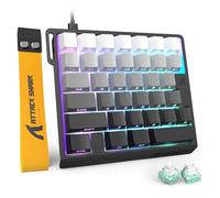MAMBASNAKE Attack Shark M36 HE - Tastiera cablata con effetto Hall con una mano, polling 8K e 0,125 ms, trigger regolabile, hot-swappab, keycap PBT, RGB, supporto driver Web, tastiera da gioco per PC