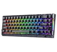 MAMBASNAKE ATTACK SHARK R68 HE Tastiera Rapid Trigger Fibra di Carbonio, Cablata 8KHz Magnetica, Precisione RT 0,005mm, Keycaps PBT, Smorzamento Acustico 6 Livelli, Dual Driver, RGB, PC/Mac, Nera