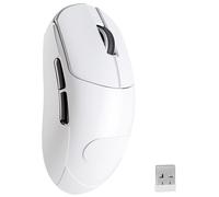 MAMBASNAKE ATTACK SHARK X8PLUS Mouse da Gioco Wireless, Sensore PixArt PAW3395PRO, 40000 DPI, BT/2.4G/Cablato, Mouse Superleggero da 55g, Double-Layer PTFE Feet, per PC/Xbox/Mac (Bianco e Grip Tape)