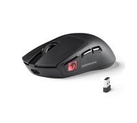 MAMBASNAKE M4 Mouse Gaming Wireless Ultra-Leggero, 53g, Sensore PAW3311, 24000 DPI, Bluetooth/2.4G/Cablato, RGB, Batteria 400mAh, 20M Click, per Gioco/Lavoro (Nero)