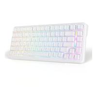 MAMBASNAKE M82HE QWERTY Tastiera magnetica cablata al 75% con frequenza di polling di attivazione rapida a 8000 Hz, attuazione regolabile e precisione di 0.01 mm, retroilluminata RGB(Contorno bianco)