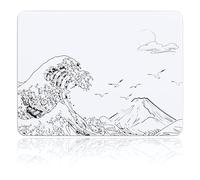 MAMBASNAKE x ATTACK SHARK CM05SE Glass Hard Gaming Mousepad,Nano-Micro-Etched Texture,Smooth Glass Surface,High Accuracy,Fast-Moving,Anti-Scratch, PU Leather Non-Slip Base, Small Size(410×310mm)