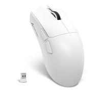 MAMBASNAKE X ATTACK SHARK X11SE Mouse da gioco wireless-Fino a 22000 DPI,sensore PixArt PAW3311,BT/2.4G/cablato,leggero 59g,clic da 2000W,accelerazione 40G,batteria a lunga durata,per Win/Mac-Bianco
