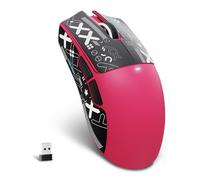 MAMBASNAKE X ATTACK SHARK X11SE Mouse da gioco wireless-Fino a 22000 DPI,sensore PixArt PAW3311,BT/2.4G/cablato,59g leggero con nastro adesivo,clic da 2000W,accelerazione 40G,per Win/Mac-Rosso Bacca