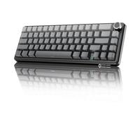 MAMBASNAKE X ATTACK SHARK X66 65% Tastiera Meccanica Wireless Con Manopola, Tastiera Hot Swap RGB Gaming Keyboard 60 Percento, BT/2.4G/USB-C,Linear Switch,Tasti PBT Stampati Lateralmente-Moonlit Night