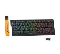 MAMBASNAKE X ATTACK SHARK X68PRO HE Tastiera Gaming Wireless-Contorni Neri | Rapid Trigger,BT/2.4G/Cablata,Interruttore Magnetico 0,01mm RT,8KHz,Punto Di Attivazione Regolabile,5000mAh,RGB,Per PC/Mac