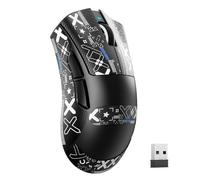 MAMBASNAKE X ATTACKSHARK V3 Mouse Da Gioco Wireless-Nero | Nastro Adesivo,65G,Design Split Per Mano Destra,Fino A 25000DPI,1000Hz,Sensore PAW3311,2,4 G/BT/Cablato,500mAh,Driver Web