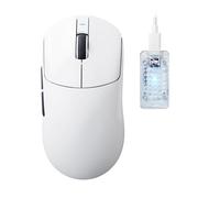 MAMBASNAKE X ATTACKSHARK X8ULTIMATE Mouse da gioco wireless,sensore PAW3950MAX,frequenza di polling 8K,ultraleggero da 59g,BT/2.4G/Type-C,42000 DPI,800mAh,driver web,for PC/MAC-Bianco