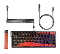 MAMBASNAKE X60 HE Tastiera Rapid Trigger 8000Hz, Tastiera Gaming Wireless RGB 60% con Precisione RT di 0,01mm, Switch Magnetici, Attuazione Regolabile, Snap Tap, Cavo a Spirale, per PC/Mac, Rosso