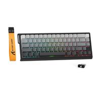 MAMBASNAKE XATTACK SHARK X68PRO HE Tastiera Gaming Wireless-Sfumatura Nera | Rapid Trigger,BT/2.4G/Cablata,Interruttore Magnetico 0,01mm RT,8KHz,Punto Di Attivazione Regolabile,5000mAh,RGB,Per PC/Mac