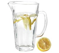 MamboCat Max Brocca in vetro con manico e beccuccio, caraffa trasparente per acqua, succo di frutta, latte, lime e tè freddo, feste estive, feste, grigliate, colazione e brunch