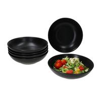 MamboCat Panther Set di 6 piatti fondi neri I 420 ml I piatti in gres opaco per 6 persone I piatti per insalata, zuppa, cereali, pasta & Co. I piatti per colazione, pranzo e pane da sera