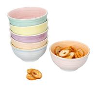 MamboCat Pastello, set di 6 ciotole per snack e dip, 12,2 cm, 250 ml, ciotole colorate in gres porcellanato con colori pastello per 6 persone, mini ciotola per salse, frutta, mini insalata, noci e