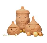 MamboCat Set di vasi in terracotta, per patate, cipolle, aglio, cipolle, cipolle, patate, aglio