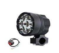 MAMEFVBB Faro Moto Fanale Anteriore Fari Ausiliari A 9 LED Per Moto 12-80 V Luce Alta/bassa/stroboscopica, Lunga Portata Fendinebbia Aggiuntivo Per Moto Riflettore Per Motocross(1pcs with Switch A)