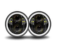 MAMEFVBB Faro Moto Fanale Anteriore Per Rocket III 3 E Per Speed Per Triple E Per Street Per Triple E Per Thun Per Faro Per Moto Da 5 34 Pollici Lampada Da 575 Pollici Halo(2 x black A)