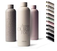 MAMEIDO Borraccia termica 750 ml - Borracce termiche prova di perdite, Thermos acciaio inox senza BPA, bottiglia termica (Striving Me)
