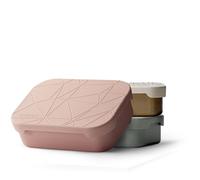 MAMEIDO Porta Pranzo acciaio inox 1200 ml, Divisorio Flessibile e Coperchio Silicone, Lunch Box per Adulti, Porta Merenda Bambina, Schiscetta Pranzo con Scomparti (Cotton Candy)