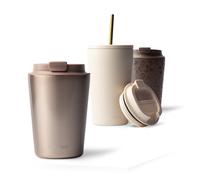 MAMEIDO Tazza da caffè termica 350 ml, Mug termico, Tazze termiche acciaio inox senza BPA, anti-perdita (Rosé Quartz)