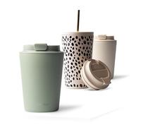 MAMEIDO Tazza Termica 350 ml (Desert Sage) | 4h caldo/8h freddo, a prova di perdite & senza BPA, coperchio a scatto, Termos Caffè acciaio inox - per portabicchieri auto