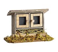 MaMeMi Presepe - Conigliera in legno [circa 6 cm di altezza, 8 cm di larghezza, fatta a mano] Accessori per presepi, forniture/accessori per presepi di Natale