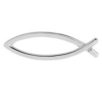 MaMeMi - Spilla da spilla a forma di pesce argentato, 2 cm, simbolo cristiano, per uomo e donna, con perno religioso, per un tocco sobrio e un regalo per la consociazione, per la comunione, per la