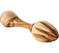 MaMeMi Spremiagrumi in Legno d’Ulivo - Manuale 15 cm, Utensile Artigianale per Limoni, Arance e Lime, Robusto e Decorativo, Prodotto Naturale dalla Terra Santa