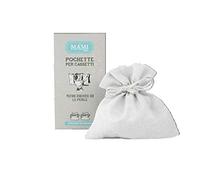 MAMI MILANO 2 Pochette per CASSETTI Grandi Bianche M-BAG2.01 PROFUMA Biancheria con Le Perle