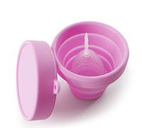 MamiCase Sterilizzatore Richiudibile per Coppetta Mestruale MamiCup - Silicone Alimentare - Porta Coppetta Mestruale Igienico da Viaggio