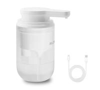 Mamiddle Dispenser Sapone Automatico con Sensore a Infrarossi, Elettrico IPX5 Impermeabile, Ricarica USB-C per Cucina e Bagno (Bianco Traslucido - Tipo Liquido)