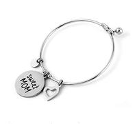 MAMIJUX Bracciale Mamma Idea Regalo in Acciaio Sweet Mom