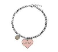 MAMIJUX Bracciale Nonna Smaltato Rosa Idea Regalo in acciaio Regolabile