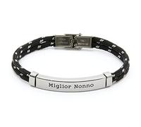 MAMIJUX Bracciale Nonno Idea Regalo in acciaio Con cordino Nautico