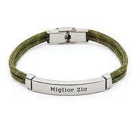 MAMIJUX Bracciale Zio Idea Regalo in acciaio Miglior Zio Cordino Nautico