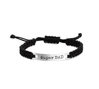 MAMIJUX Bracciali Acciaio con Cordino colorato per Tutta la Super Famiglia (Super Dad)
