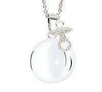 MAMIJUX Chiama Angeli Ciuccio Mamma Idea Regalo Gravidanza Collana Donna Richiamo degli Angeli Catenina Acciaio